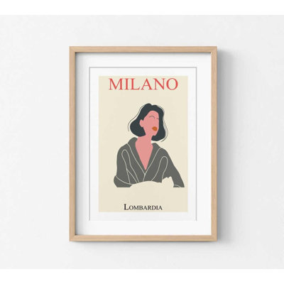 Modern Milano Watercolor Print, Italian City (Multiple Sizes & Frames)