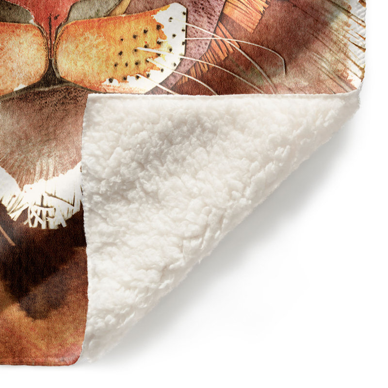 Couverture lion , 51 po x 60 po