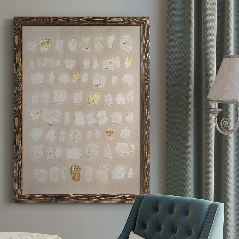 Pavé embelli I, H 37,5 po x l 27,5 po x P 1 po, Pas de tapis, Toile avec cadre érable