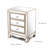 Champagne Mirror Three Extraction Cabinet, Multifunctional Bedside Table