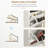 Shoe Storage Cabinet With Open Compartment And 2 Flip Drawers Shoe Cabinet, Open Cabinet