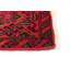 Tapis rouge en laine noué à la main de conception unique 3 pi 2 po x 6 pi New Age