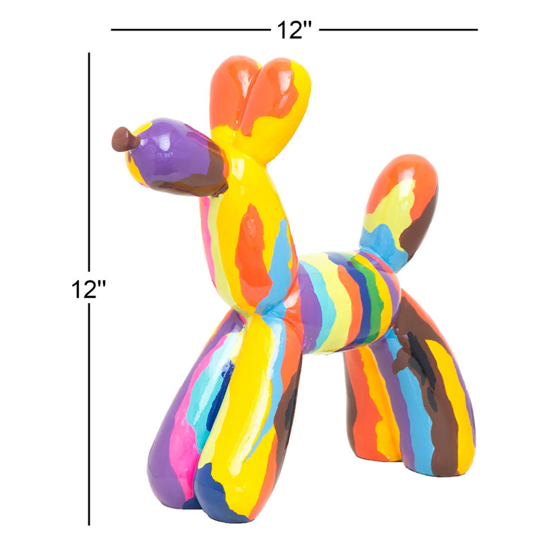 Sculpture de chien en résine Calkins Plus - 12 po de hauteur