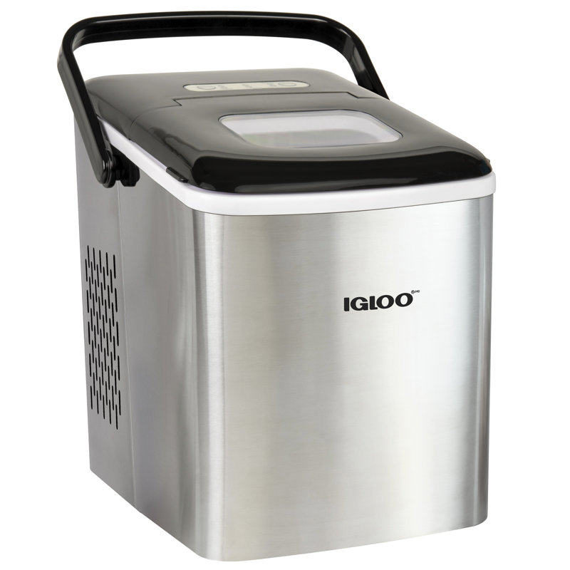 Stainless Steel Portable Countertop Ice Maker with Handle