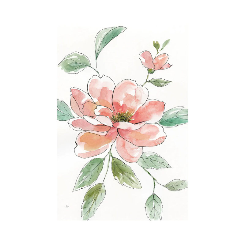 Peony Contour By Nan - Wrapped Canvas Art Prints by Nan - Wrapped Canvas Gallery-Wrapped Canvas Giclée, 101.6cm H x 66.04cm W
