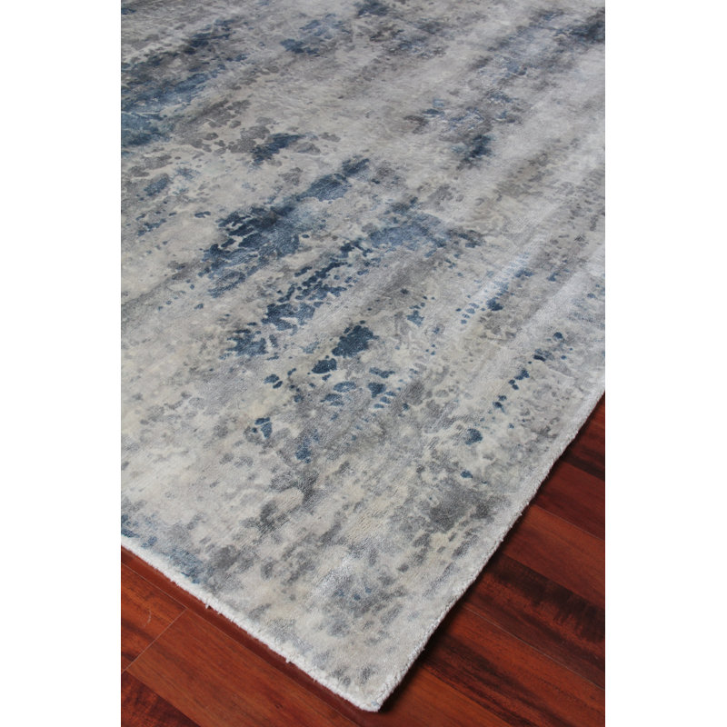 Cassina Hand-Loomed Sky Blue Area Rug, Rectangle 10' x 14'