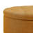 Round Upholstered Tufted Storage Ottoman