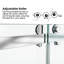 Porte de douche coulissante double sans cadre 60 x 76 po, porte de douche double, verre trempé de 3/8 po (10 mm), acier inoxydable, chrome