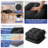 Set of 2 Tufted Foam Dining Chair Cushions 16.5"x16.5"x3.5", Black-129705401-129705413