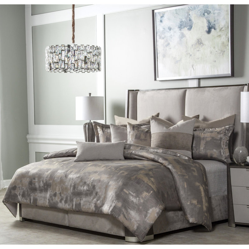 Aubrey Comforter Set - Patina, King Comforter + 4 Shams + 4 Pillows