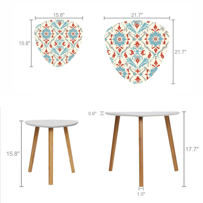 Ensemble de 2 tables basses gigognes Triangle
