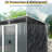 Spacious 6 X 5Ft Outdoor Metal Storage Unit With Transparent Plate & Protection - For Garden 6Ft Shed Lockable Doors - Material Tools-124311313-124311306