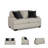 63" Chenille Pillow Top Arm Loveseat