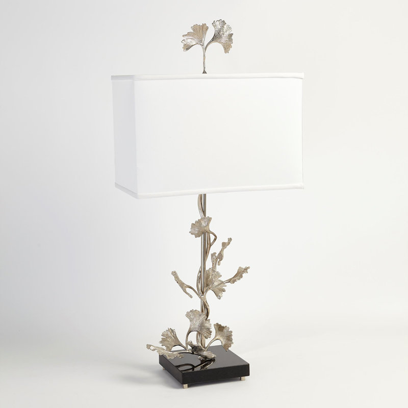 Ginkgo Table Lamp-Brass, Nickel/Black