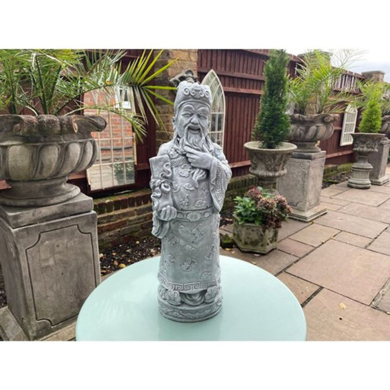 Newman People Statue, White Stone