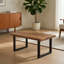 Table basse en MDF, petite table basse, canapé en noyer avec pieds en métal