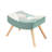 Patchwork Accent Chair With Ottoman Linen Fabric Armchair With Wood Legs Accent Chair Ottoman Chair-1014899688