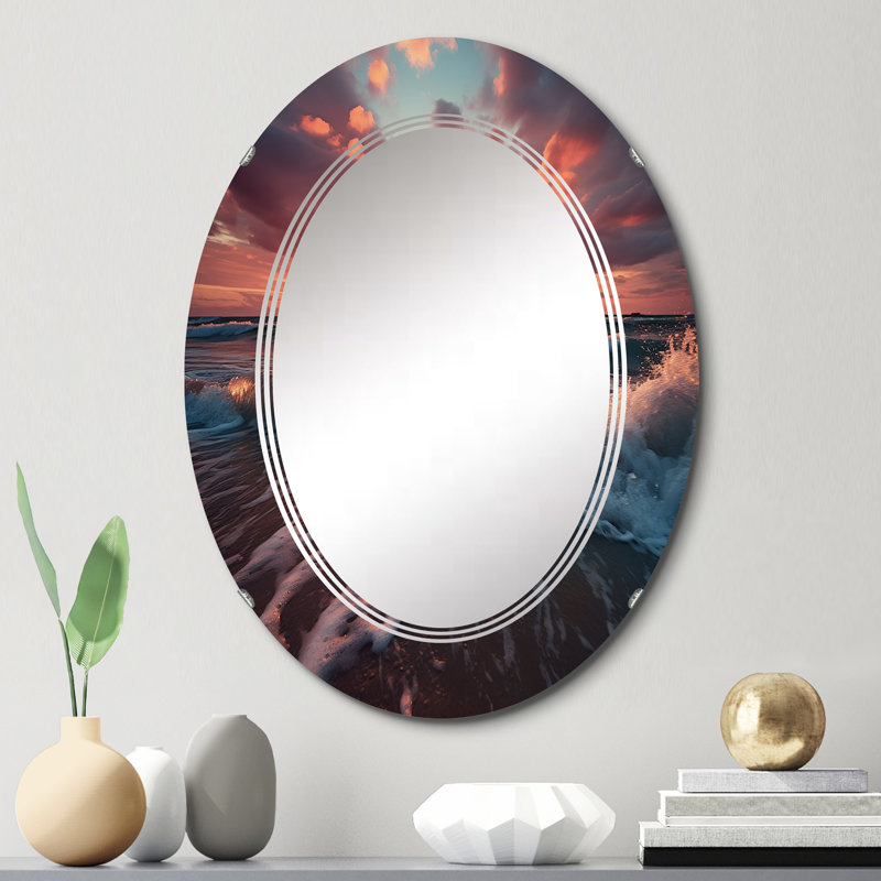 Stourbirdge - Miroir mural paysager ovale, 30 po x 20 po
