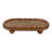 Mango Wood Decorative Tray with Beaded Border and Footed Base - Oval Casual Display Tray with Raised Wooden Feet for Elevated Styling and Functional Accent Serving or Organization Use-401478862