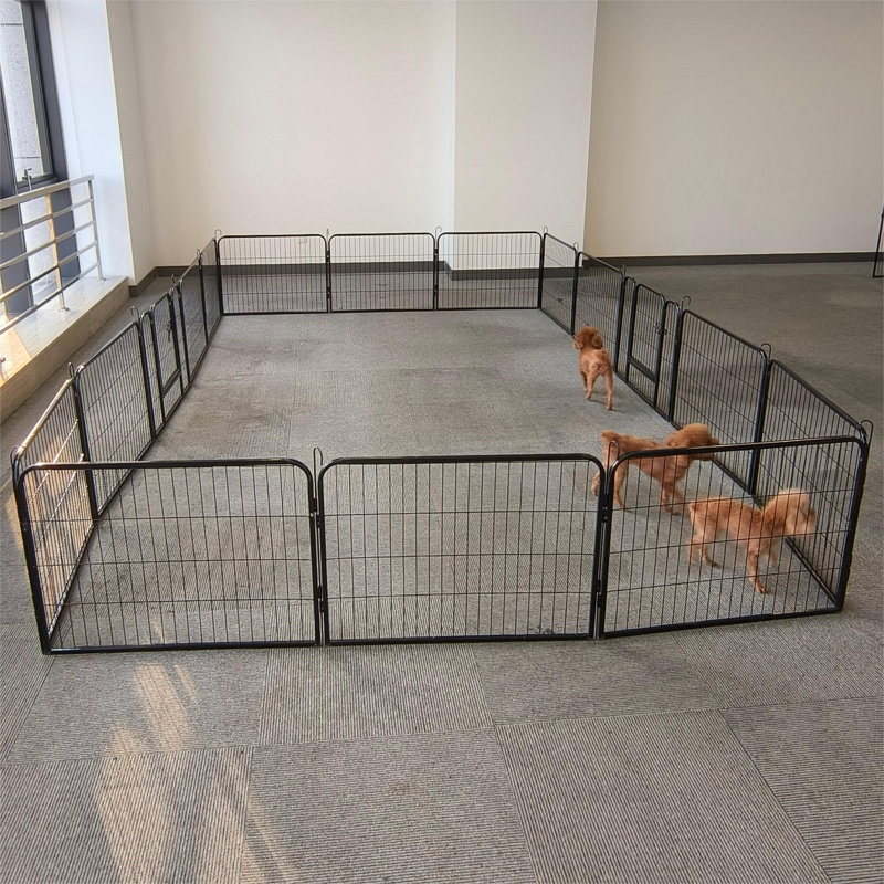 Clôture pliante robuste pour chien avec 16 panneaux