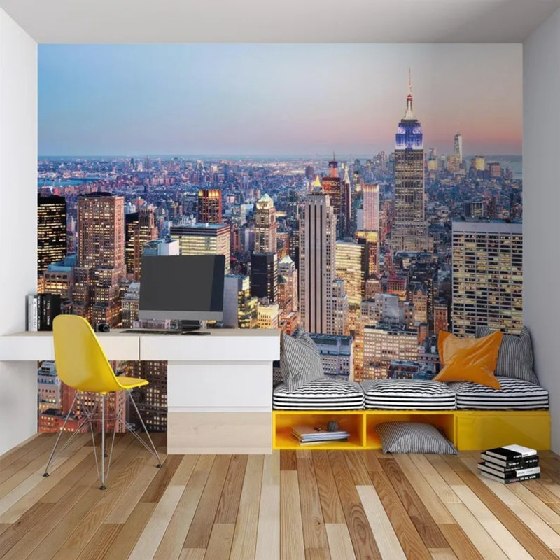 Papier peint New York Empire State Skyline, L 108 po x l 160 po