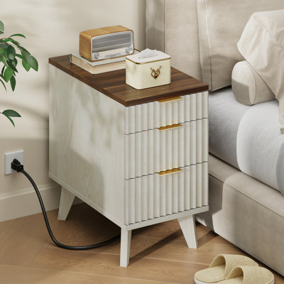 Table de bout avec tiroirs et station de charge