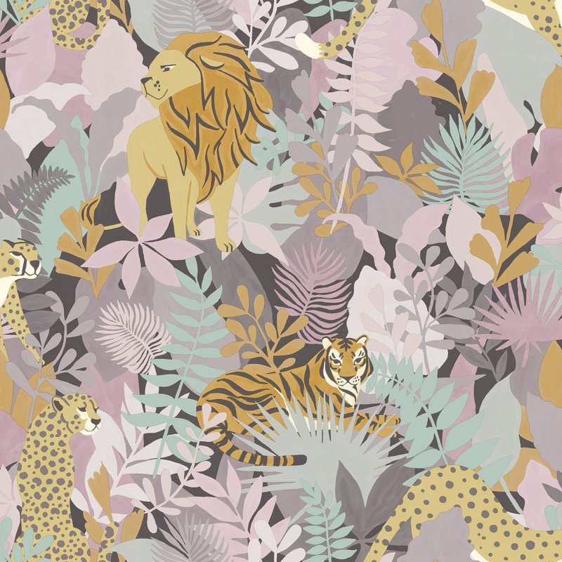 Freidin 53cm x 10.5cm Matte Wallpaper Roll, Pink