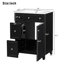 Ensemble de meuble-lavabo simple 24 po avec plateau en céramique Tayli-1590287635-1590287660