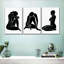 Silhouette de femmes émotives, reproduction sur toile-93062202
