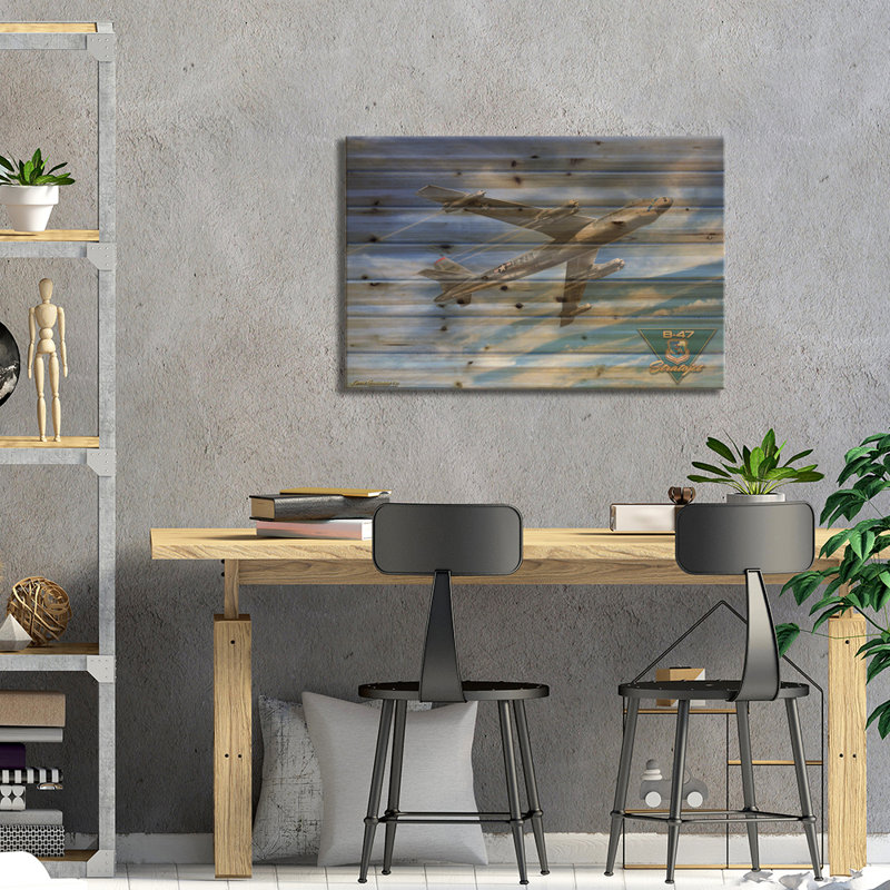 " B-47 Stratojet " by Larry Grossman, 26" H x 40" W x 1.5" D