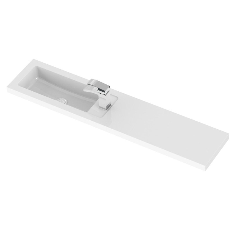 Caillen 1200mm Single Bathroom Vanity with Polymarble Basin, Anthracite Woodgrain