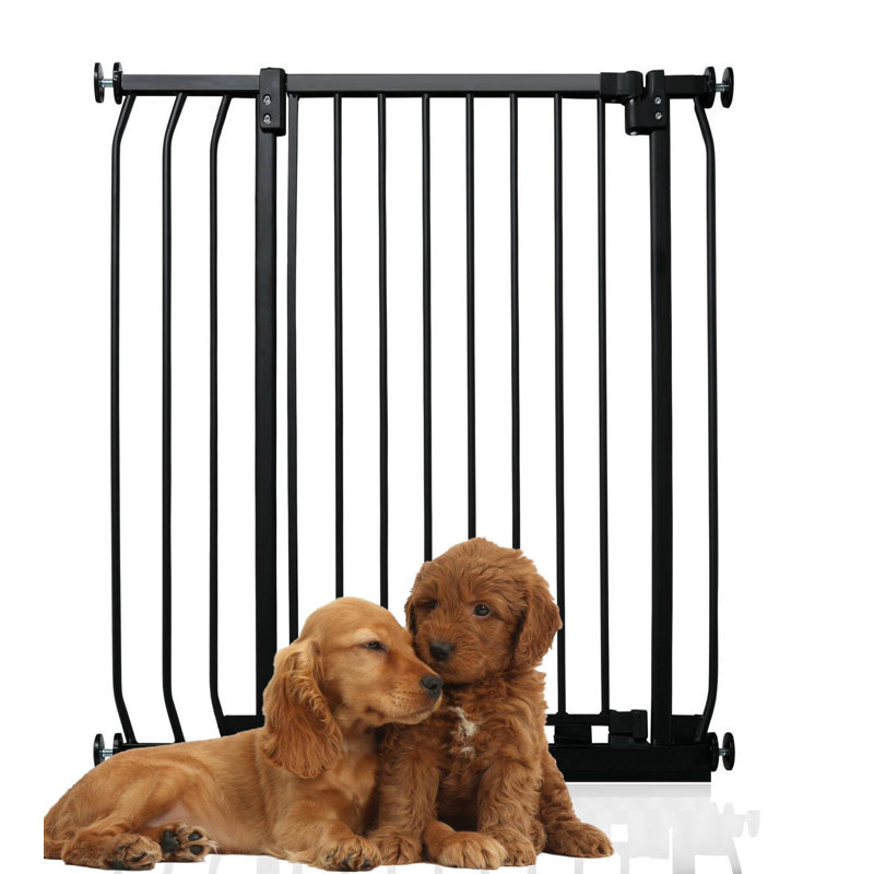 Metal Pressure Mounted Pet Gate, 80cm - 89cm, Grey