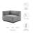 Conjure Channel Tufted Upholstered Fabric Left-Arm Chair-1193043961