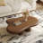 Mid-Fentury 48" Solid Wood Coffee Table for Livingroom,Cloud Design, Four Legs Free Form
