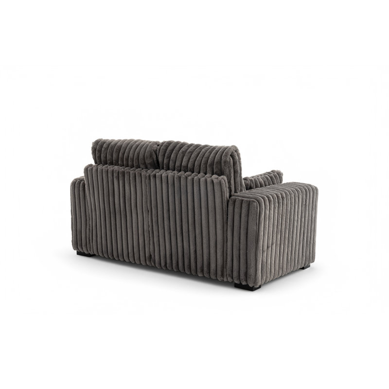 2 Seater Corduroy Sofa, Grey