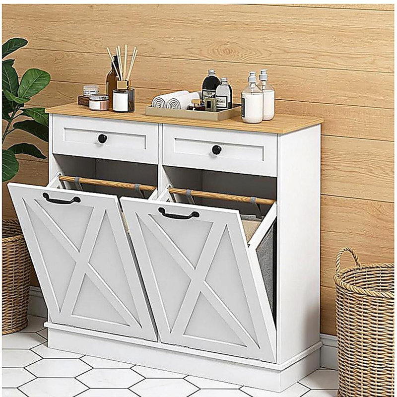 Armoire de rangement pour salle de bain, armoire à linge inclinable