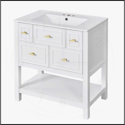 Meuble-lavabo 30 po avec lavabo en céramique