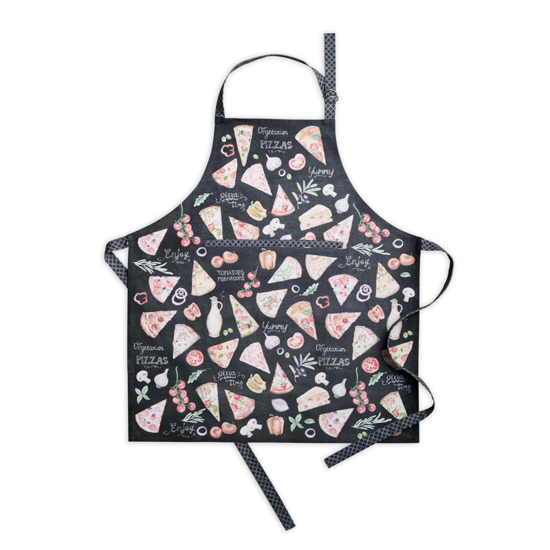 Tablier Maison d'Hermine Pizza 100 % coton pour tous les jours - 70 x 80 cm