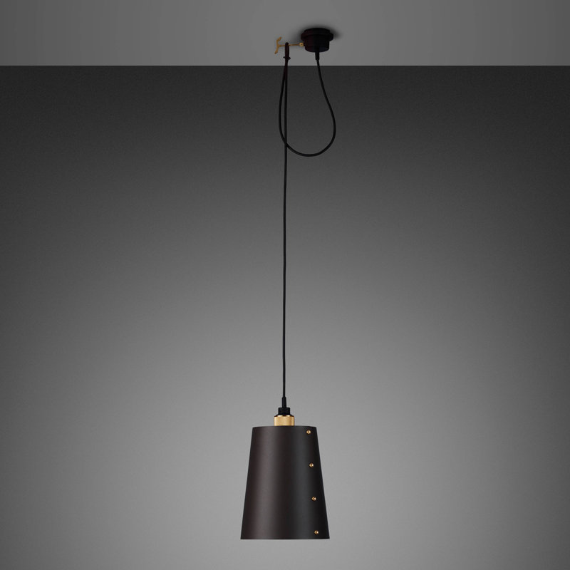 1 - Light Pendant, Brass, Graphite