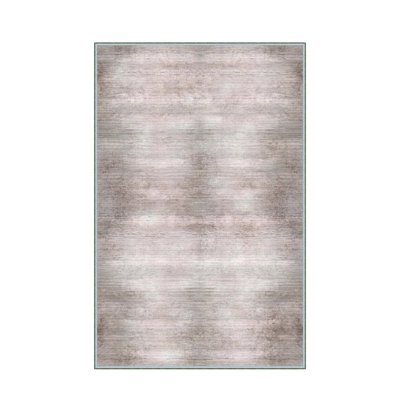 Stylish Woven Carpet, 4 x 6 Feet, 100% Polyester | Antibacterial, 3D Digital Printing, Non-Slip PVC Felt Dot Underside | Machine Washable, 0.4 in Pile Height, Perfect for Living Room & Bedroom Decor