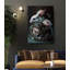 Lapin avec des fleurs sur toile-88650173