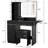 Jakaylen Vanity Makeup Desk with LED Light and Charging Station, Dresser Table with 4 drawers, 4 open shelves for Bedroom, Checkroom-231338841
