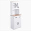 Armoire de cuisine en bois avec garde-manger et micro-ondes