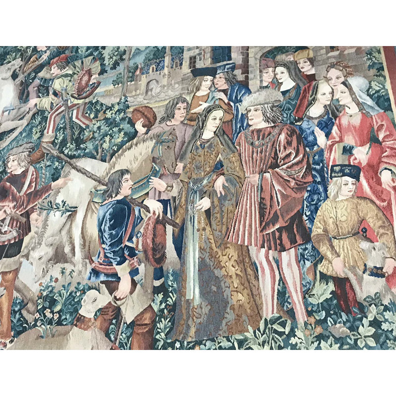 Tapis carré multicolore de haute qualité noué à la main
