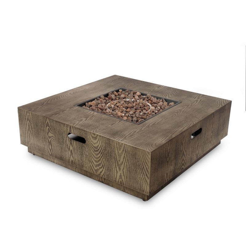 Outside Square Iron Fire Pit, 50,000 BTU