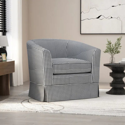 Aajaylah Upholstered Swivel Barrel Chair