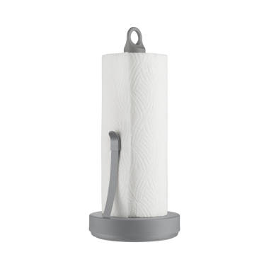 One Hand Tear Paper Towel Roll Holder Standing Dispenser with Weighted Pad  Base