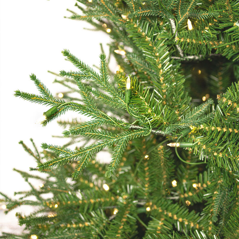 9' H Lighted Artificial Fir Christmas Tree