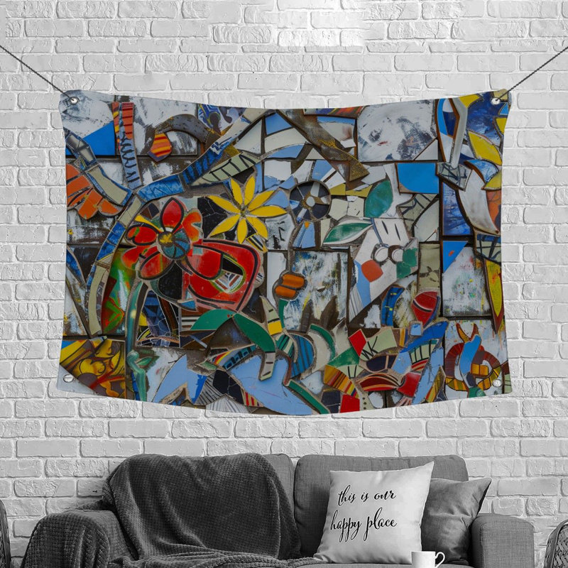 Tapisserie en microfibre, H 50 po x l 60 po