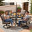 Round 4 - Person Dining Set With 4 Swivel&Rocking Chair And Cushions-318056027